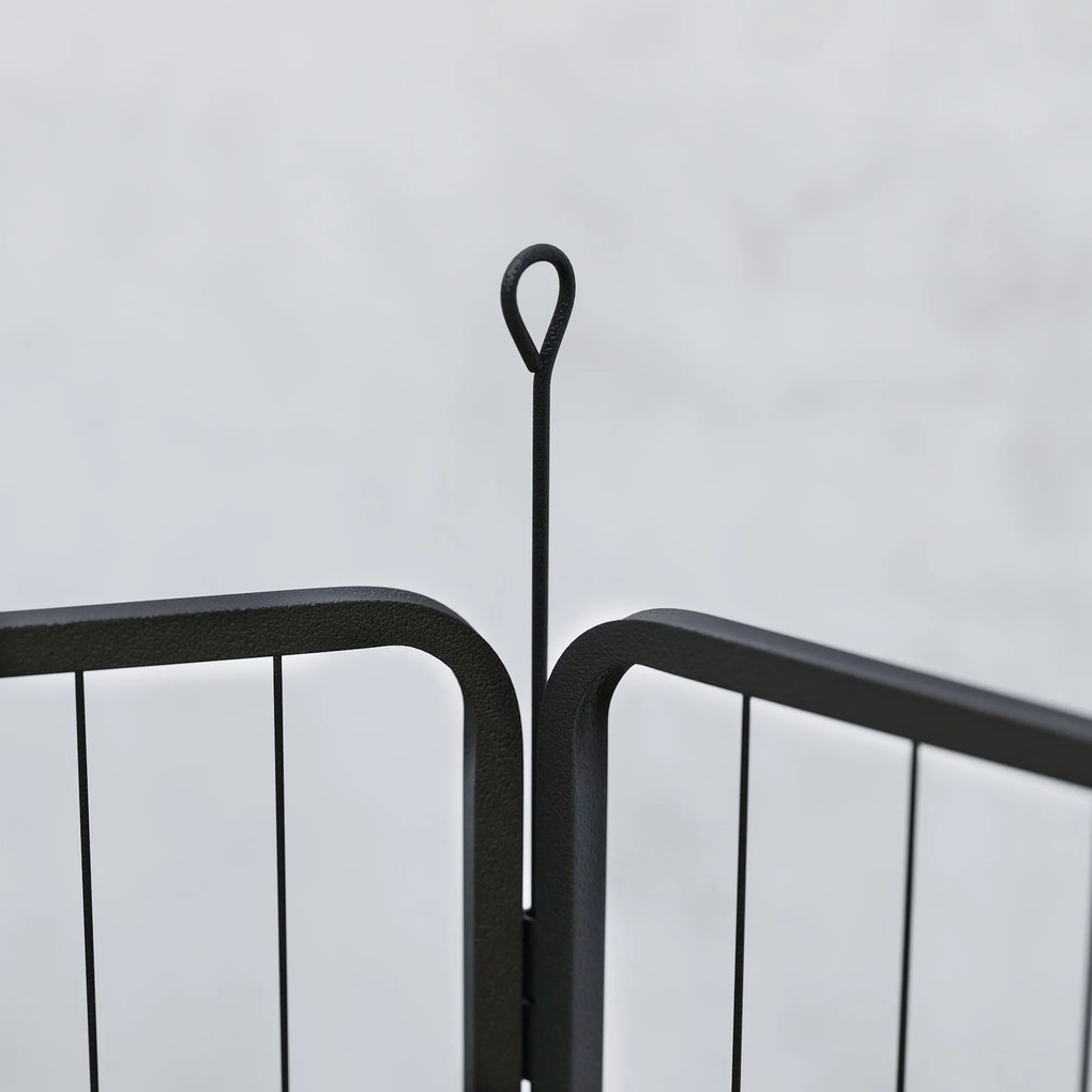 PawHut Kojec dla psa, zagroda dla zwierząt, 6 paneli, stal, składany, Czarny