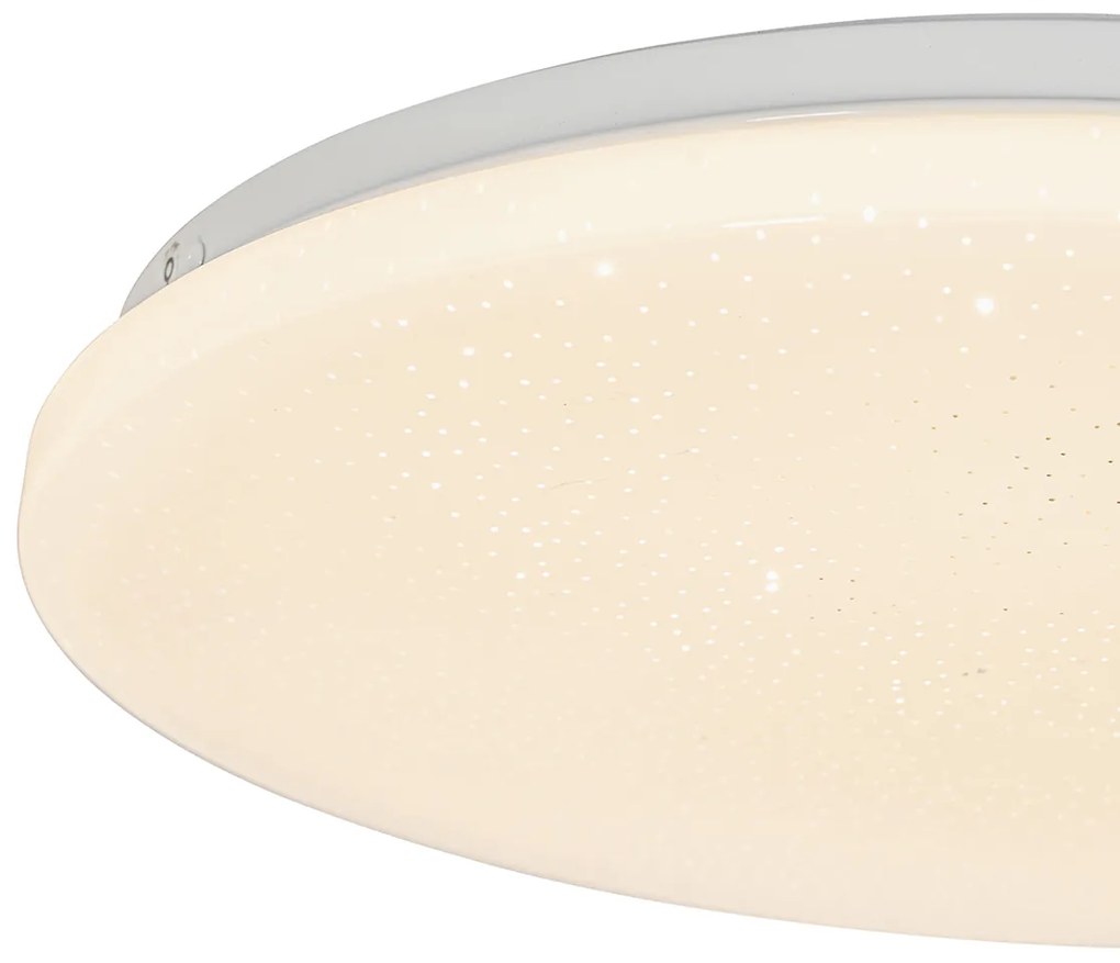 Inteligentna lampa sufitowa biała 38 cm efekt gwiazdy w komplecie z LED i pilotem - Extrema Nowoczesny Oswietlenie wewnetrzne