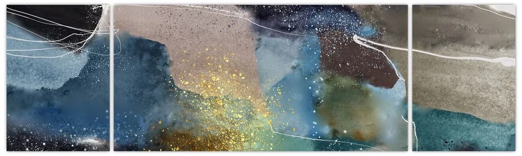 Obraz - Akwarelowa abstrakcja (170x50 cm)