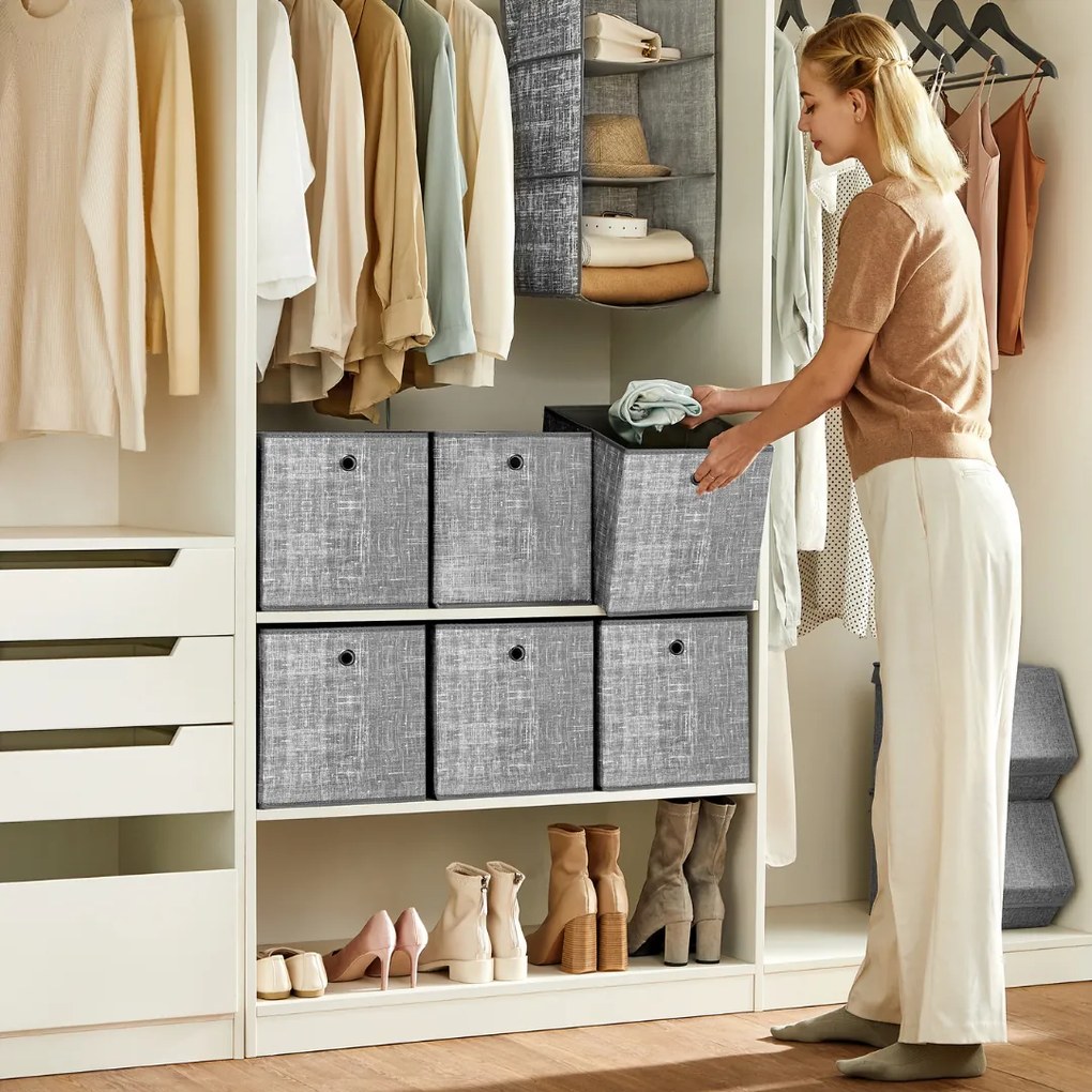 Pudełka do przechowywania GARY 6 szt., 30x30x30cm, szara Jurhan