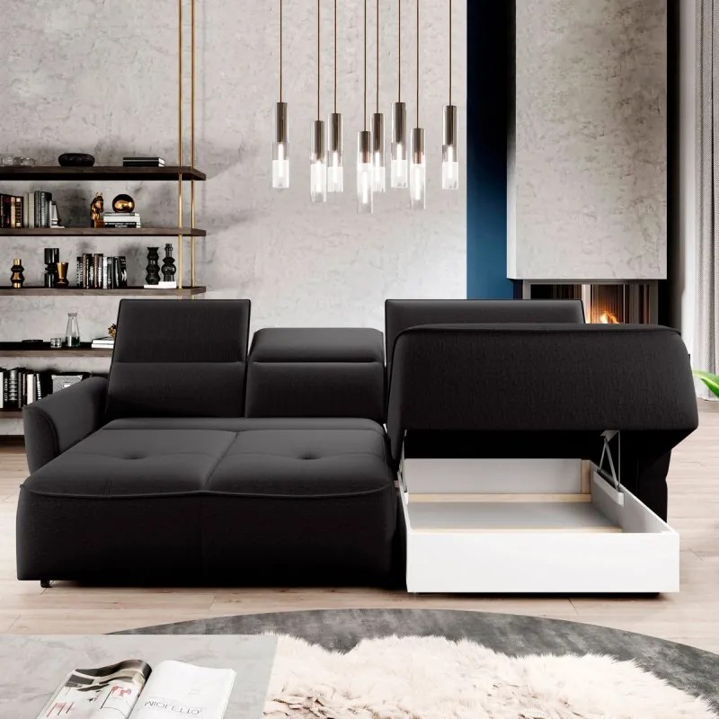 Narożnik MURILLO S Mini z elektryczną regulacją siedziska Prawostronny w tkaninie VOGUE 17 WERSAL