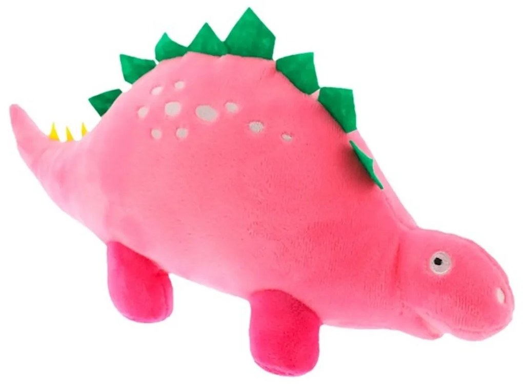 Różowy pluszowy dinozaur ARCHEO z zielonym grzebieniem