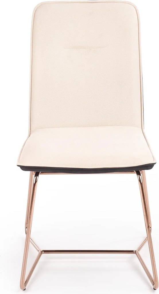 Krzesło z podstawą w kolorze różowego złota K390