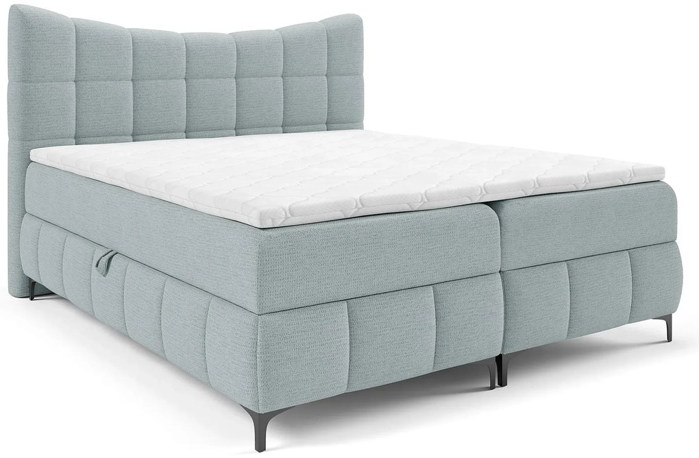 Błękitne pikowane łóżko kontynentalne 5 rozmiarów G9-A56