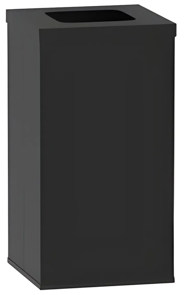 Wewnętrzny kosz do segregacji śmieci, 50 l, uchwyt na worek, czarny/czarny