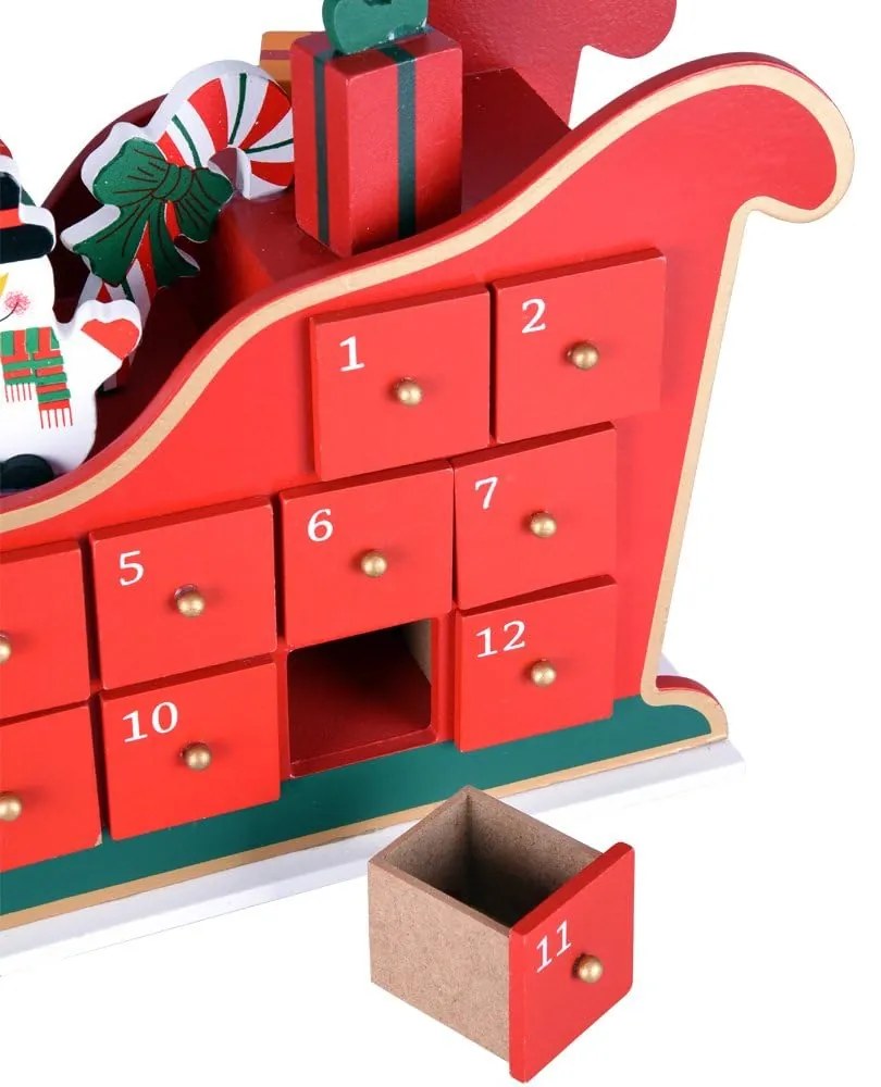 Kalendarz adwentowy NIKOLAS, 52x31x13cm, wielokolorowy Spielwerk