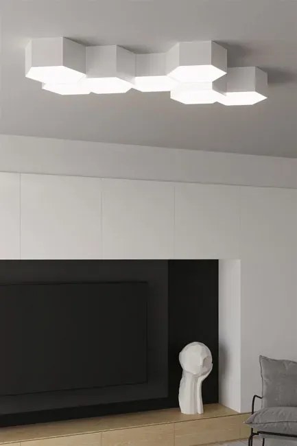 Biały minimalistyczny plafon 15,5 cm - S749-Almos