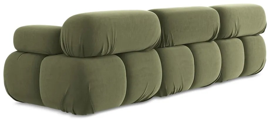 Jasnozielona aksamitna sofa modułowa 285 cm Lokua – Makamii