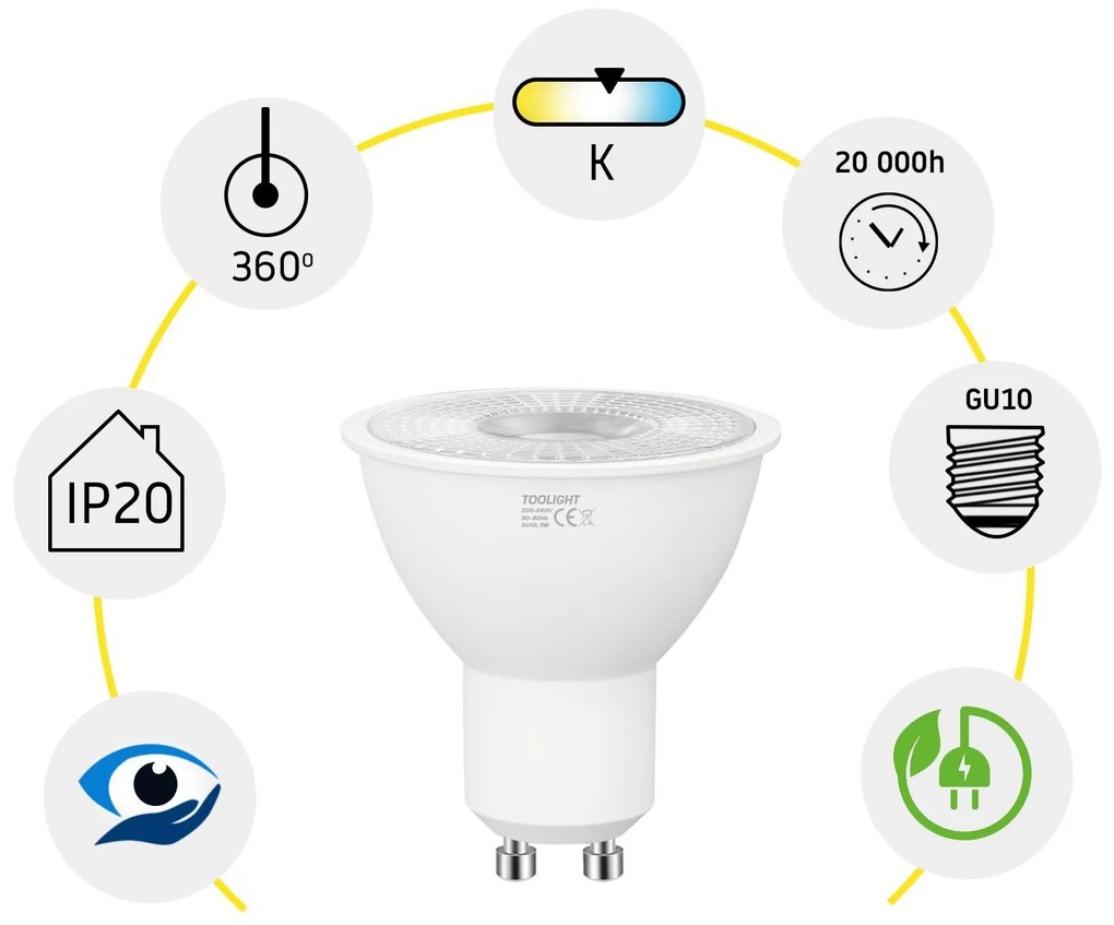 Żarówka LED Ciepła GU10 7W RSL043