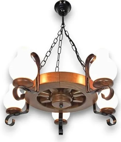 Brilagi - Żyrandol na łańcuchu ROATA 5xE14/40W/230V śr. 50 cm buk/orzech