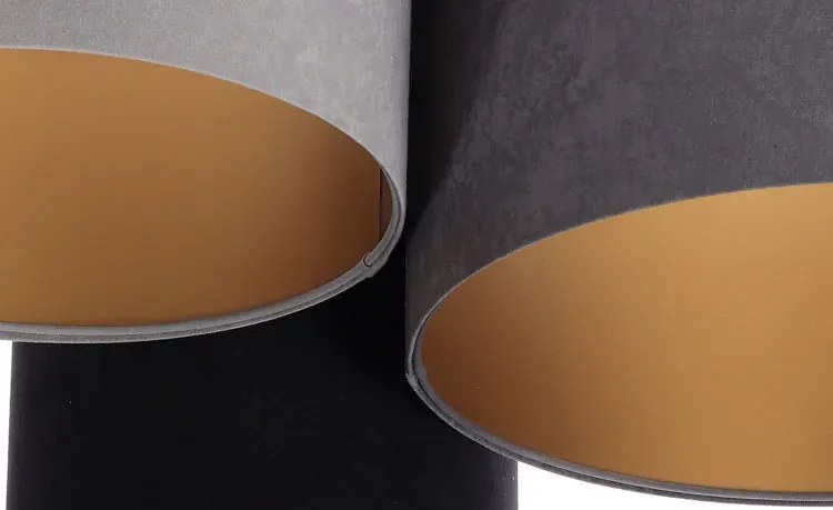 Welurowy potrójny plafon glamour - EXX47-Oviero