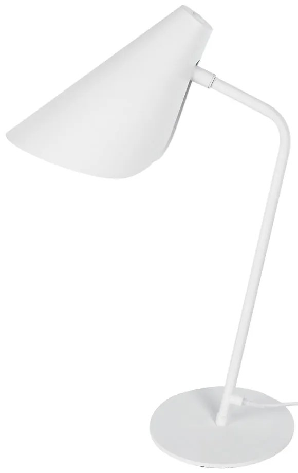 Biała lampa stołowa SULION Lisboa, wys. 45 cm