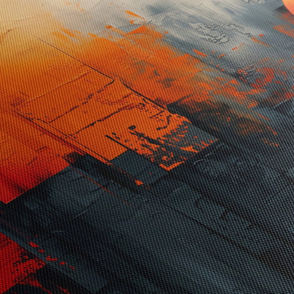 Obraz - Abstrakcyjny obraz miasta (170x50 cm)