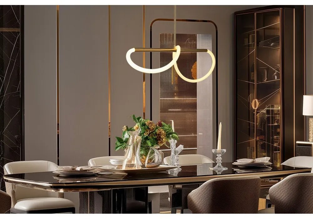 Lampa wisząca LED w kolorze złota Supreme – Candellux Lighting