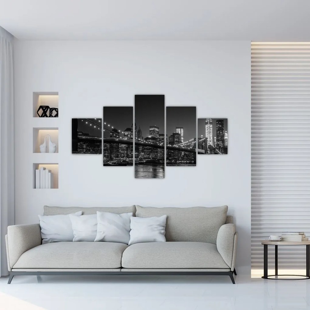 Obraz mostu Brooklyn Bridge w Nowym Jorku (125x70 cm)