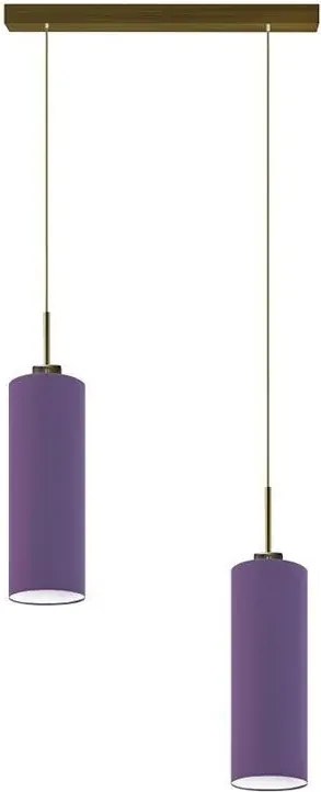 Lampa wisząca z dwoma zwisami na złotym stelażu - T5-T65