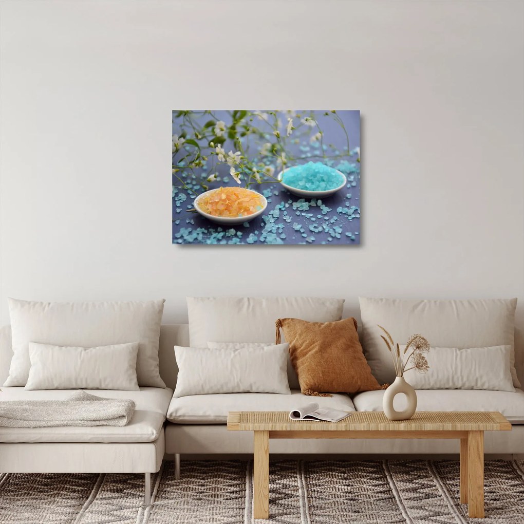 Obraz na szkle - kolorowa sól morska (70x50 cm)