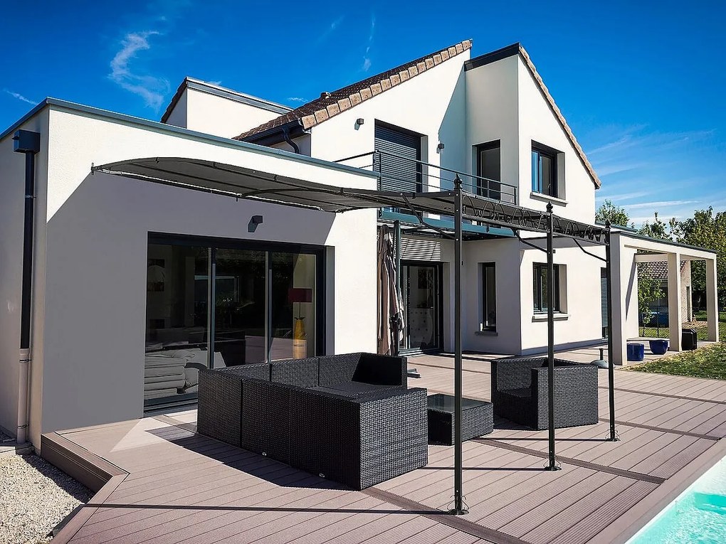 Metalowa altana - 3 x 4 m - Szary