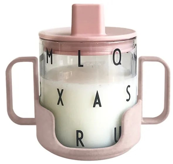 Różowy kubek dla dzieci Design Letters Grow With Your Cup