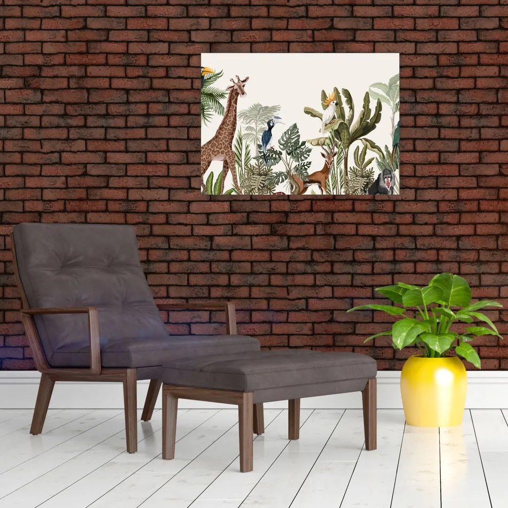 Obraz na szkle - Mieszkańcy Afryki (70x50 cm)