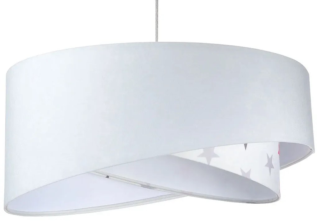 Biała lampa wisząca dla dziecka w gwiazdki R7-L08