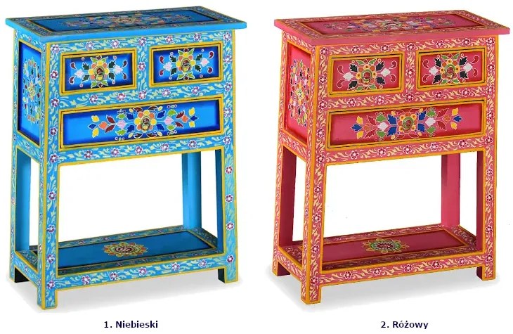 Drewniana szafka z szufladami - Norman