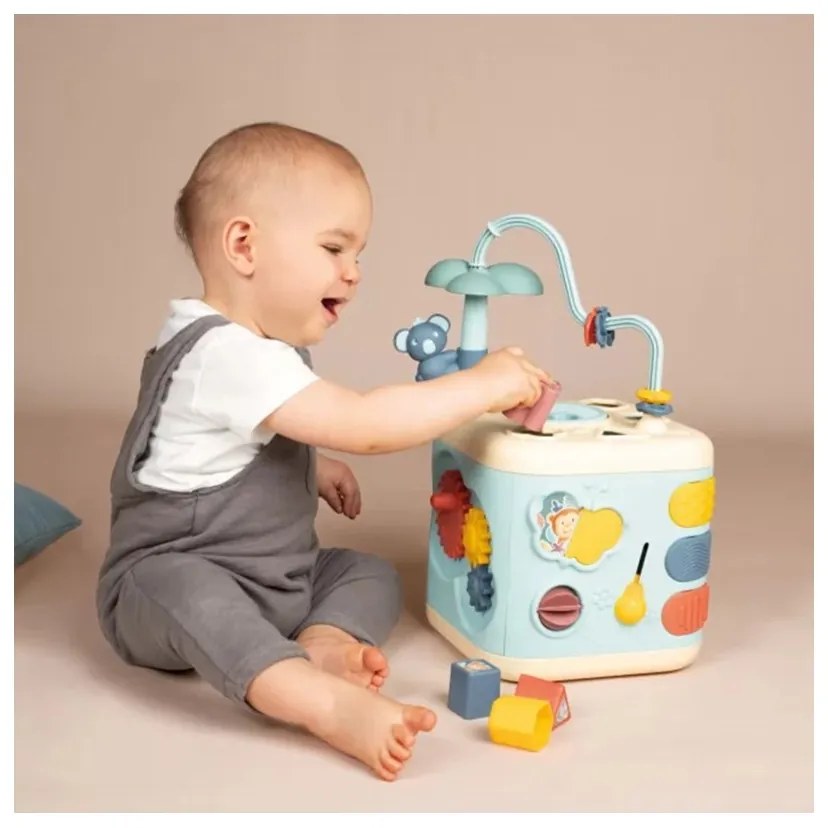Smoby little sensoryczna kostka aktywności dla dzieci sorter labirynt 13w1