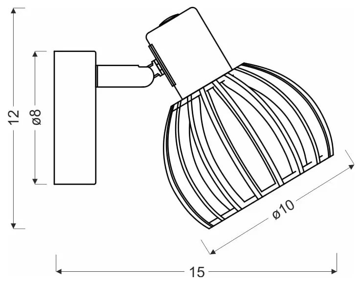 Biało-naturalny kinkiet ø 10 cm Atarri – Candellux Lighting