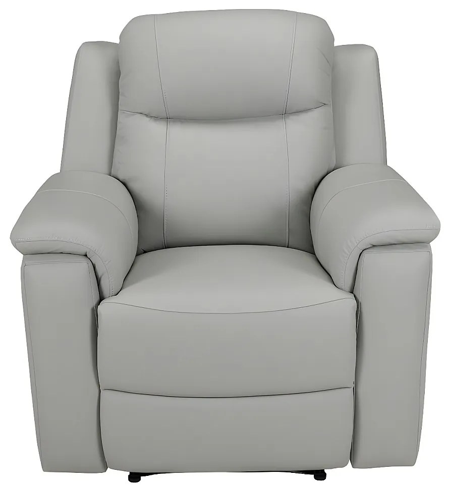 Fotel typu relaks EVASION ze skóry – Kolor jasnoszary