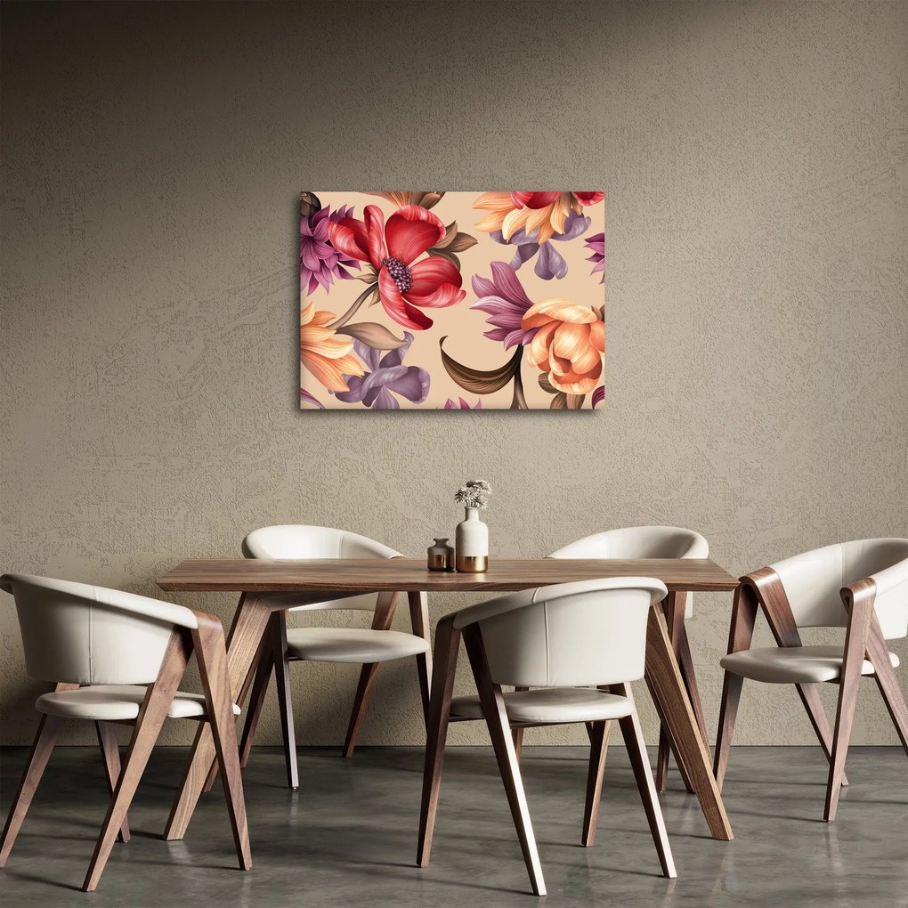 Obraz - Vintage Flowers (70x50 cm)