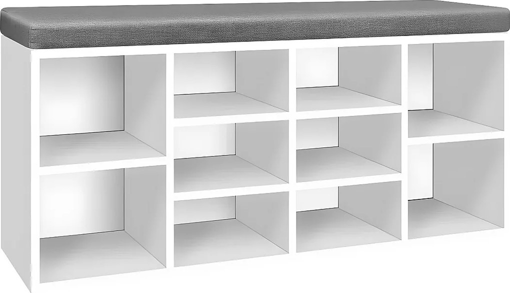 Półka na buty - płyta wiórowa - biała - STAT