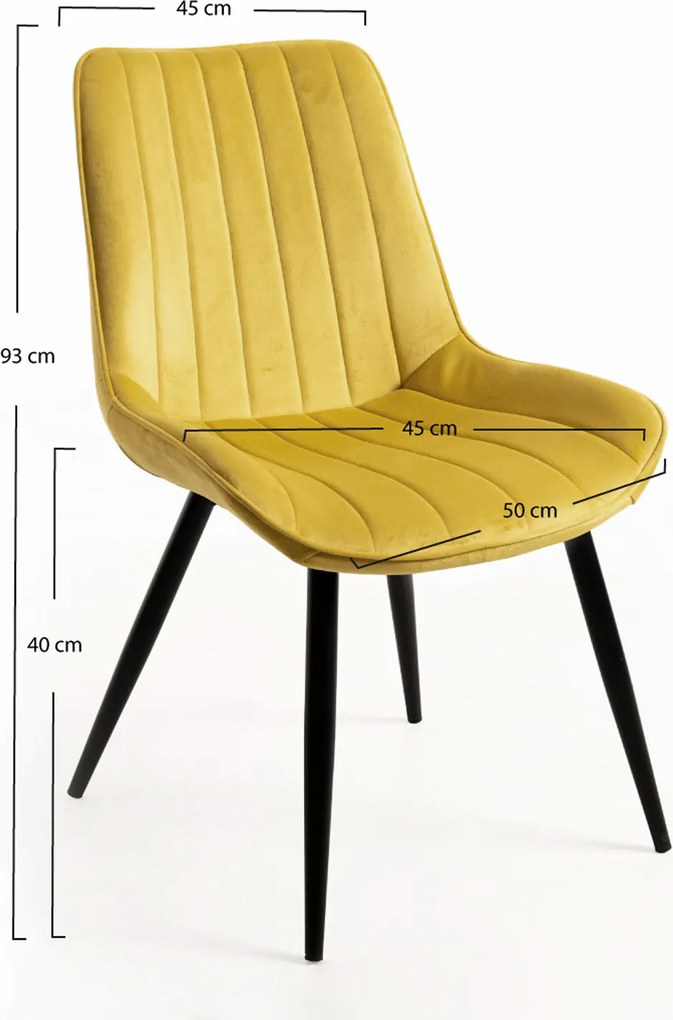 Zestaw 4 Krzese Lene Aksamitne