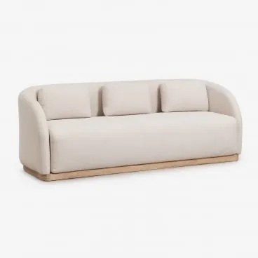Sofa 3-osobowa Z Drewna Akacjowego Verona Jasny Akacjowy Brąz - Sklum