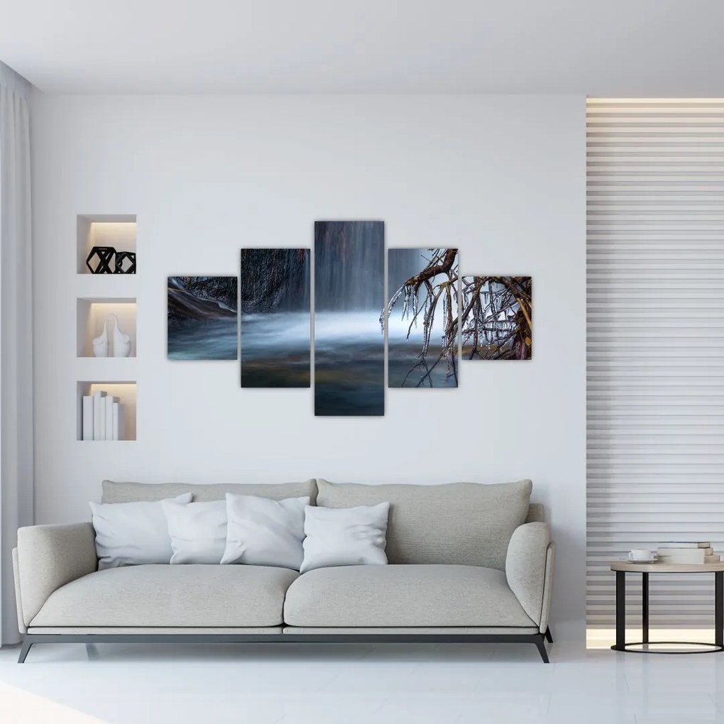 Obraz zimowej laguny (125x70 cm)
