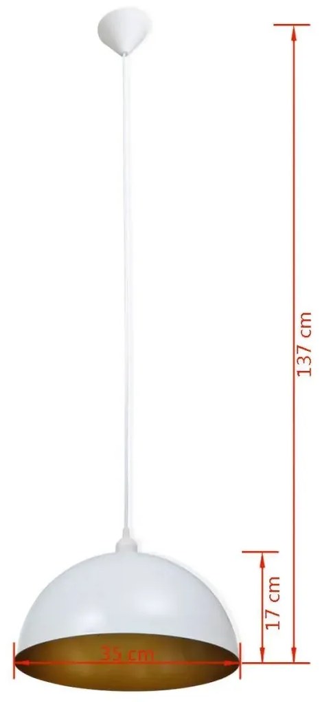 Białe regulowane lampy wiszące 2 sztuki - 3X E985 C8-R27