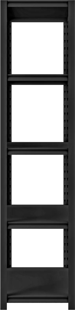 Metalowy regał warsztatowy Sam All Black 90x45x183 cm czarny