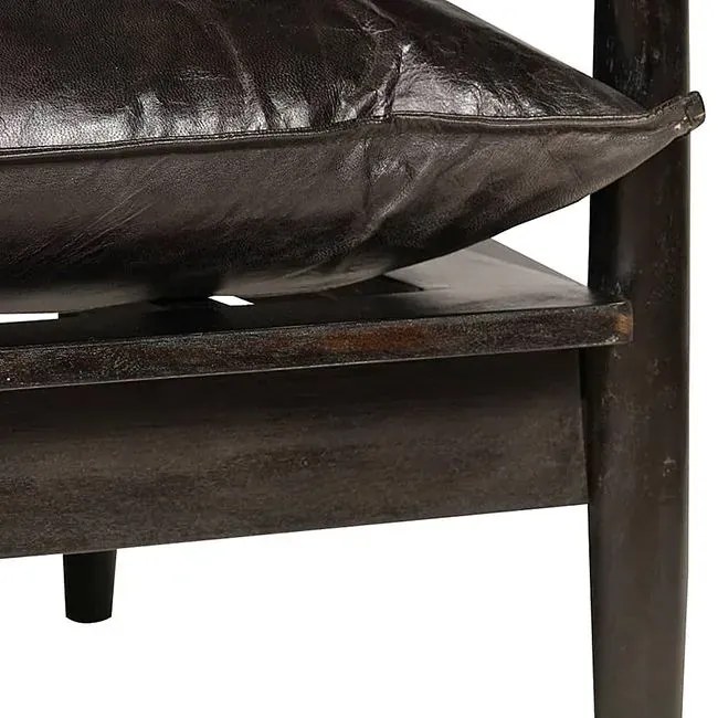 Elegancka skórzana sofa Canes - czarna