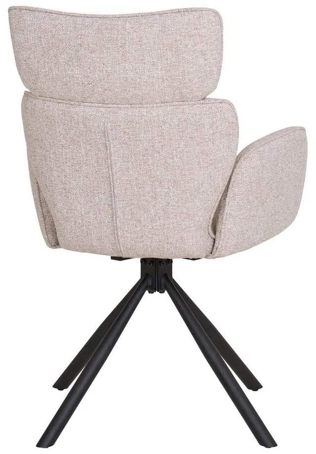 Beżowe tapicerowane fotele jadalniane zestaw z podłokietnikami 2 szt. Cordoba – House Nordic