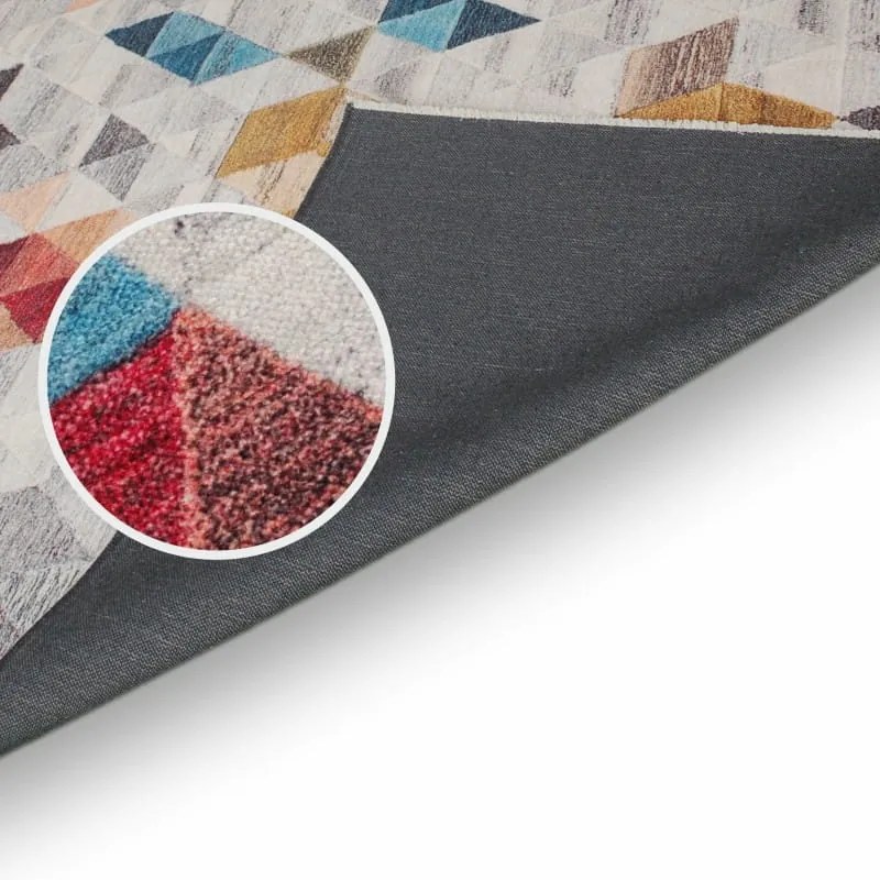 Dywan bawełniany Pescara trójkąty multikolorowe 120 cm x 170 cm