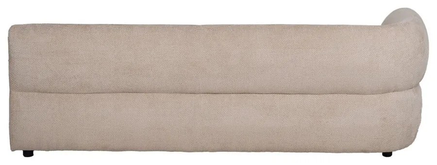 Beżowa sofa z tkaniny szenilowej lewostronna 199 cm Minimal – Ixia
