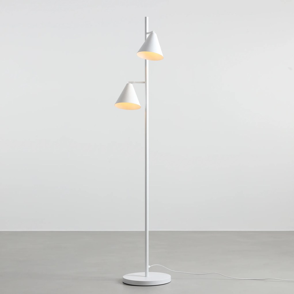 Metalowa lampa stojąca Form 2 o prostej formie