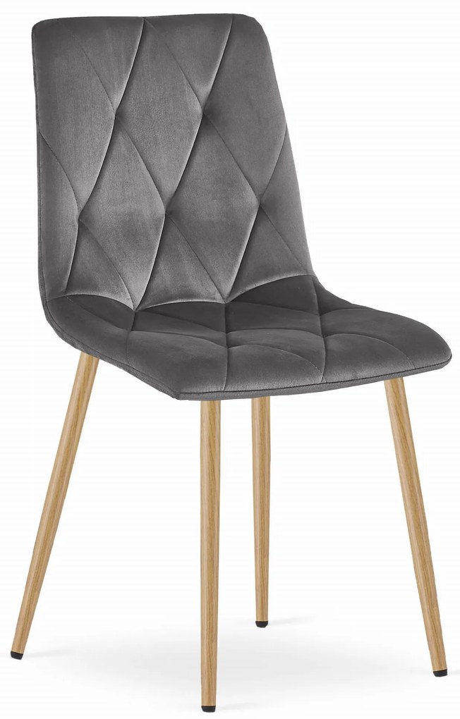 Zestaw stół NP 120x80 Dąb Sonoma + 4 krzesła LIBRA szare