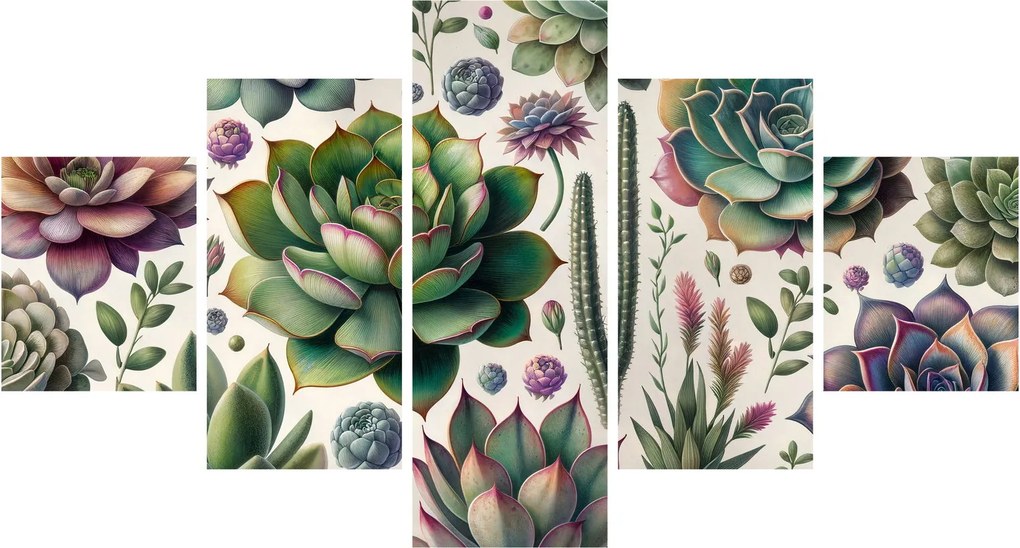 Obraz - Sukulenty (125x70 cm)