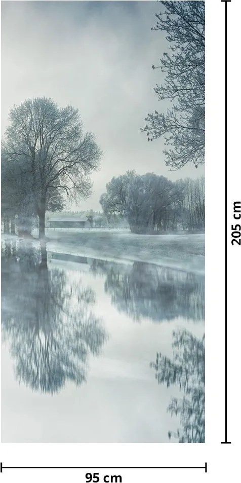 Fototapeta na drzwi - Zimowa przyroda (95x205cm)