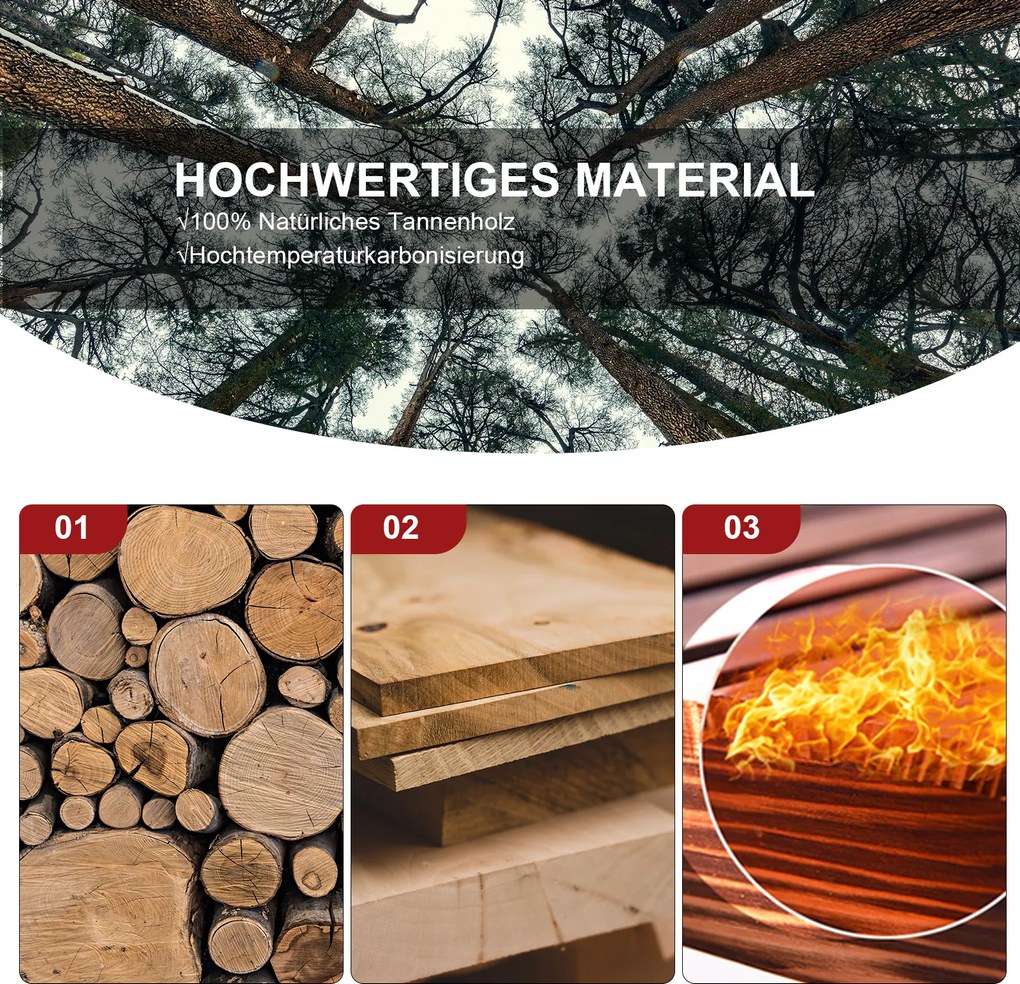 Outsunny Ławka ogrodowa ławeczka mebel ogrodowy ławka rustykalna lite drewno kolor brązowy 105x50x53cm | Aosom PL