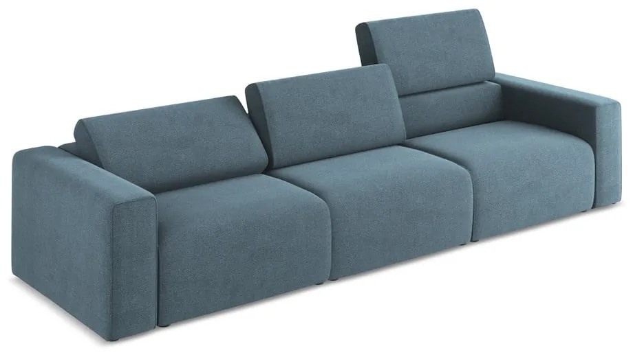 Niebieska sofa modułowa 314 cm Kalea – Makamii