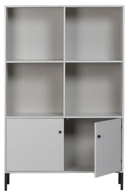 Jasnoszary regał z litego drewna sosnowego 107x160 cm Xam – WOOOD