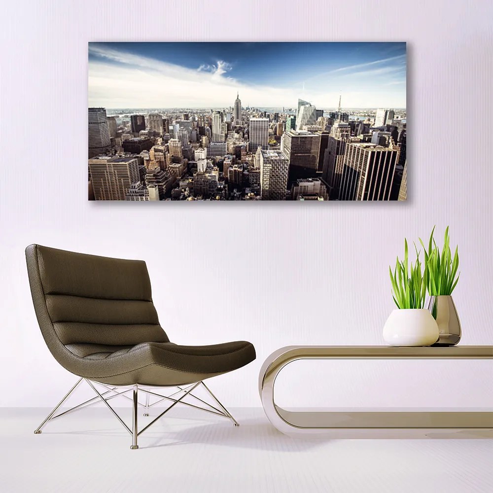 Obraz canvas Panorama Miejskich Drapaczy Chmur