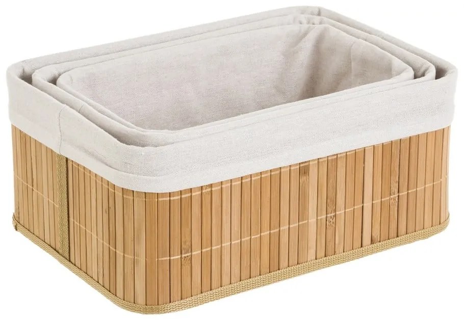 Bambusowe koszyki zestaw 3 szt. Natural Way – Casa Selección