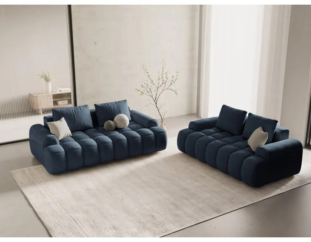 Ciemnoniebieska sofa 175 cm Linz – Cosmopolitan Design